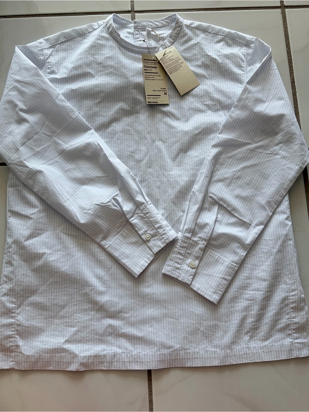 Muji Quick Dry Broadcloth Blouse size M